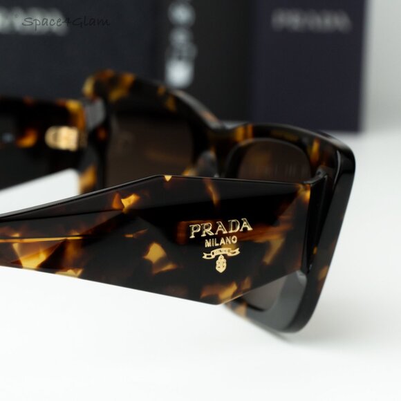 Prada Women Sunglasses Havana Honey Brown Cat Eye PR08YS 01V8C1 BRAND NEW main image 4